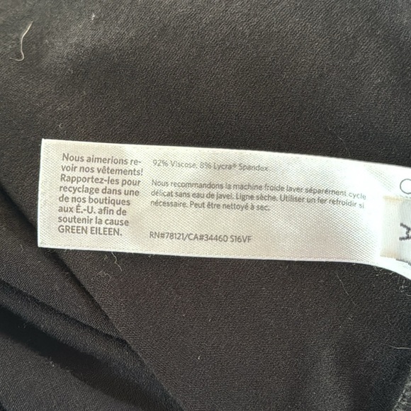 Eileen Fisher Black Long Sleeve Crewneck Viscose Dress with Pockets‎ Size S - Picture 8 of 8